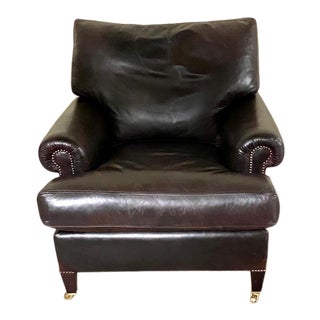 George Smith Leather Club Chair For Sale