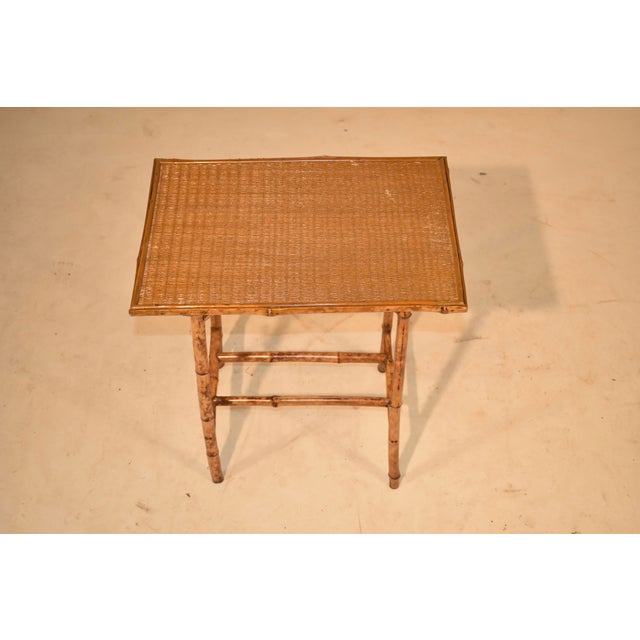 Late 19th Century Tortoise Bamboo Side Table For Sale In Greensboro - Image 6 of 8