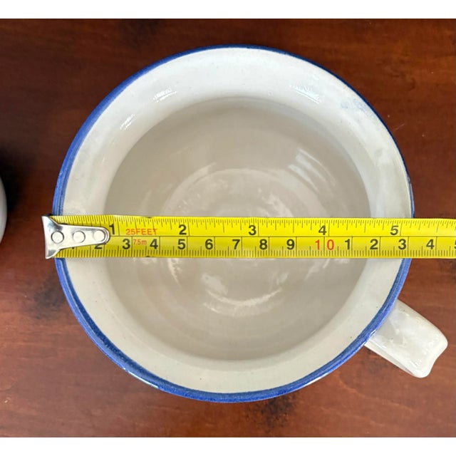 Ceramic Late 20th Century Cagle Road Nautical Coastal Pitcher and Mug Set With Lighthouse and Sailboat- Set of 2 For Sale - Image 7 of 7