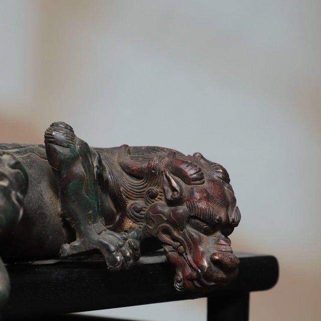 Vintage Gilt Bronze Mythical Beast Figure – Water-Absorbing Beast (Xishui Shou) For Sale In Los Angeles - Image 6 of 9