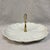 Metal California Pottery Cream White Relish Dish Tray With Gold Metal Handle For Sale - Image 7 of 12