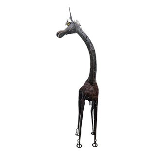 Lifesize Welded Metal Giraffe . Great Garden Decor For Sale