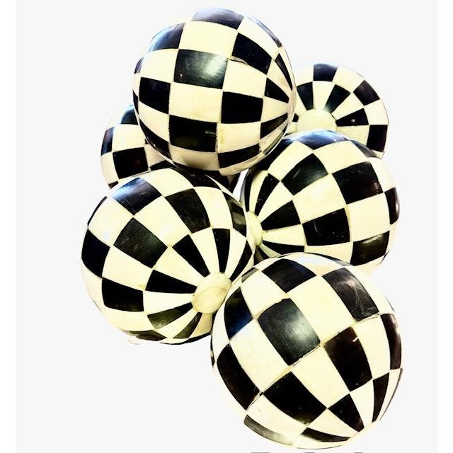 19th Century Victorian Horn and Bone Tessellated Carpet Balls - Set of 6 For Sale - Image 11 of 11
