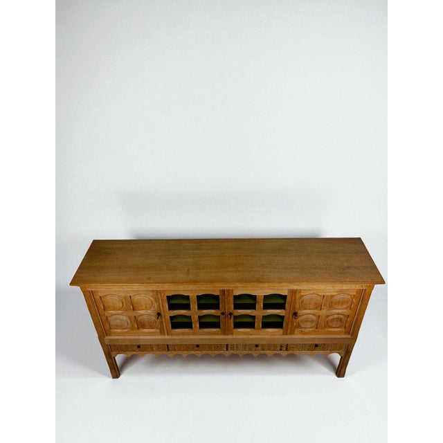 Large Danish Sideboard in Oak by Henning Kjærnulf, 1960s For Sale - Image 10 of 12