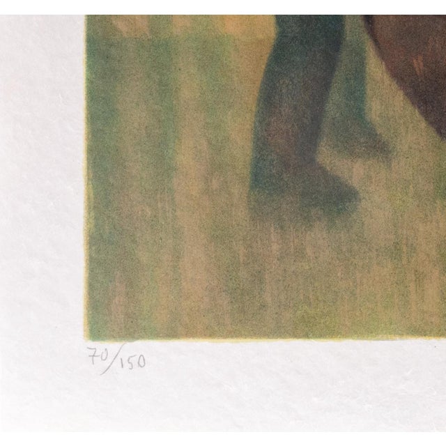 Modern Louis Toffoli, Rice Threshers in Thailand, Original Signed Lithograph For Sale - Image 3 of 5