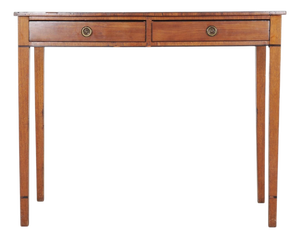 19th C. English Regency Bow Front Side Table or Small Desk