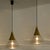 Cone Shape Brass & Clear Glass Pendant Light from Limburg For Sale - Image 11 of 14