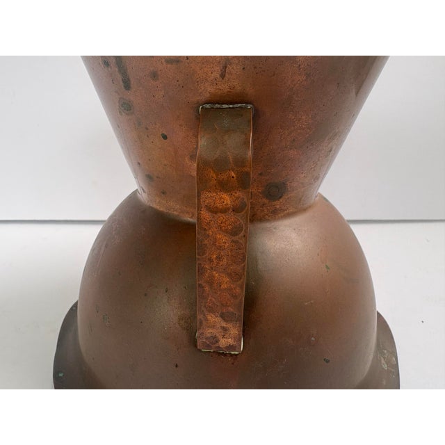 Vintage Flemish Copper b.m. Co. Double-Handled Vase, No. 5012 For Sale - Image 10 of 12
