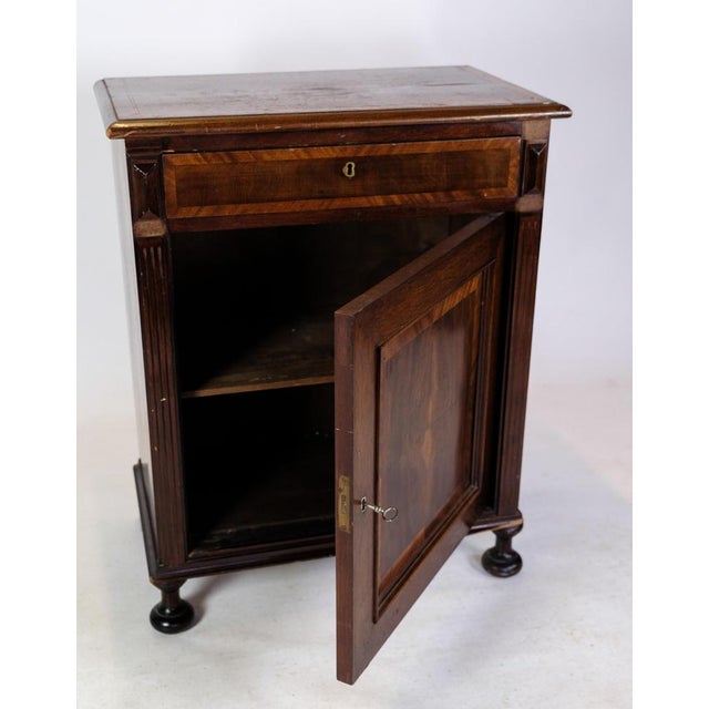 Brown Console Table in Mahogany with Inlaid Wood, 1880 For Sale - Image 8 of 15