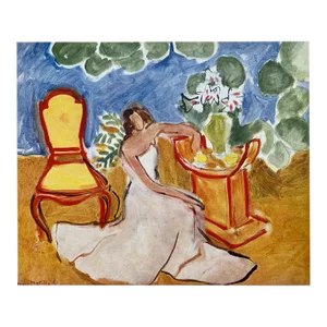 Henri Matisse Vintage 1946 Lmtd Edtn French Fine Art Lithograph Print " Jeune Fille a La Robe Blanche " 1941