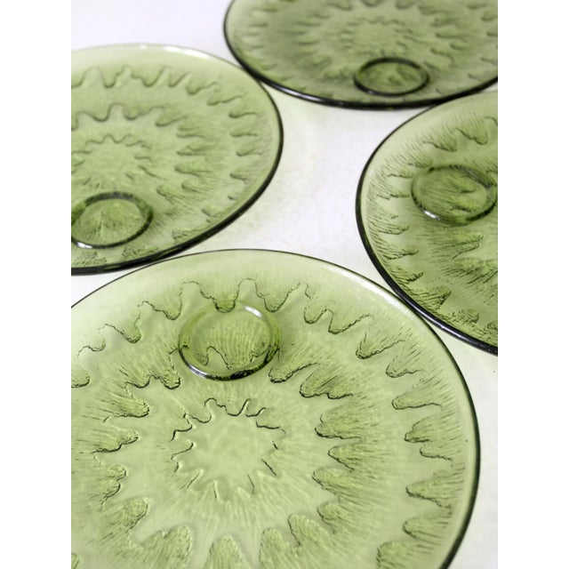 Vintage 70s Indiana Glass Sunburst Snack Set For Sale - Image 10 of 12