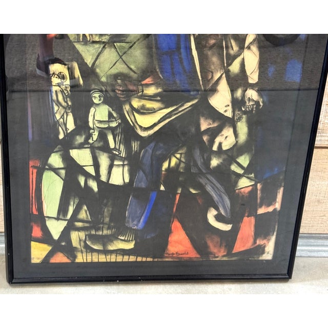 Black Amp Smit Dutch Modernist Figurative Allegory, Mixed Media on Paper, 1980s For Sale - Image 8 of 14