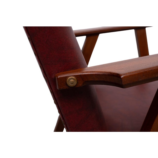 Teak High Back Lounge Chair, Holland, 1960s For Sale - Image 10 of 11