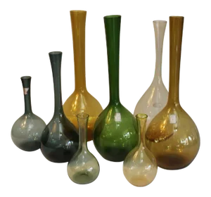 1960s Swedish Glass Vases Designed by Arthur Percy - Set of 8