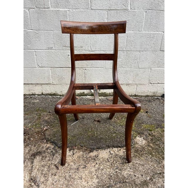 Brown 19th Century Regency Style Flame Mahogany Side Chair For Sale - Image 8 of 11
