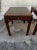 Late 20th Century Late 20th Century Pair of Mahogany Chinese Chippendale Style End Tables With Writing Surfaces For Sale - Image 5 of 8