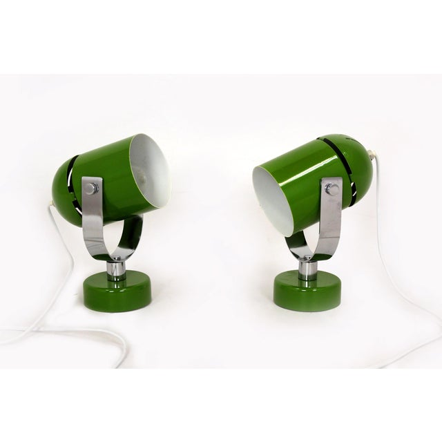 Mid-Century Green Lamps attributed to Stanislav Indra, 1970s, Set of 2 For Sale - Image 14 of 14