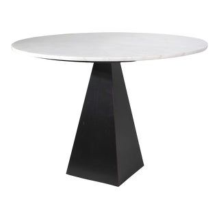 Graphic Post Modern Marble Top Dining Center Table C 1980/1990's For Sale