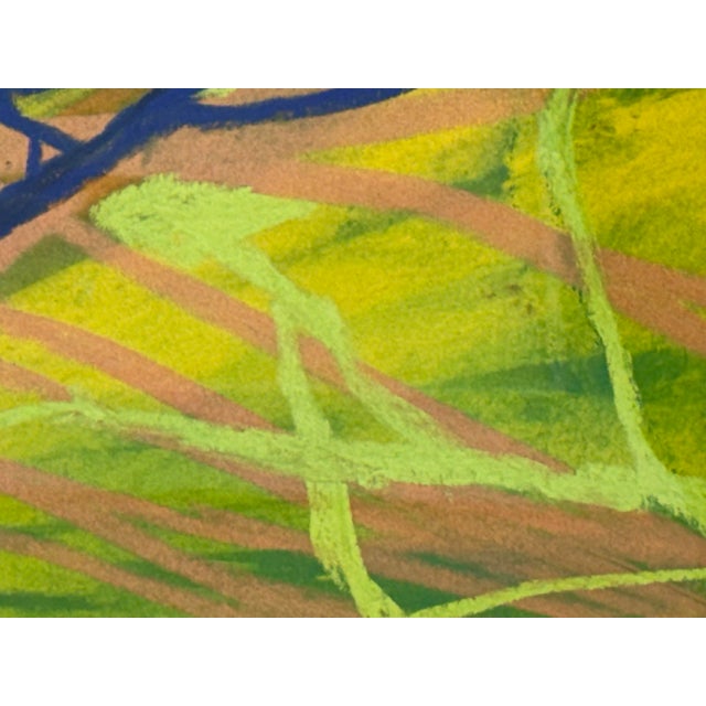 Expressionist Pastel of a Dog Carrying a Burning Stick, Signed Ma For Sale - Image 10 of 12