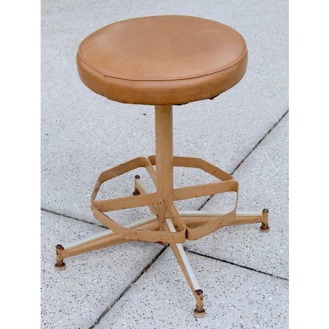 Vintage Swivel Stool, Industrial Medical / Drafting Classic (C. 1970s) For Sale - Image 9 of 16