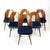 Wood Tatra Chairs in Walnut and Velvet by Šuman, 1960s, Set of 6 For Sale - Image 7 of 18