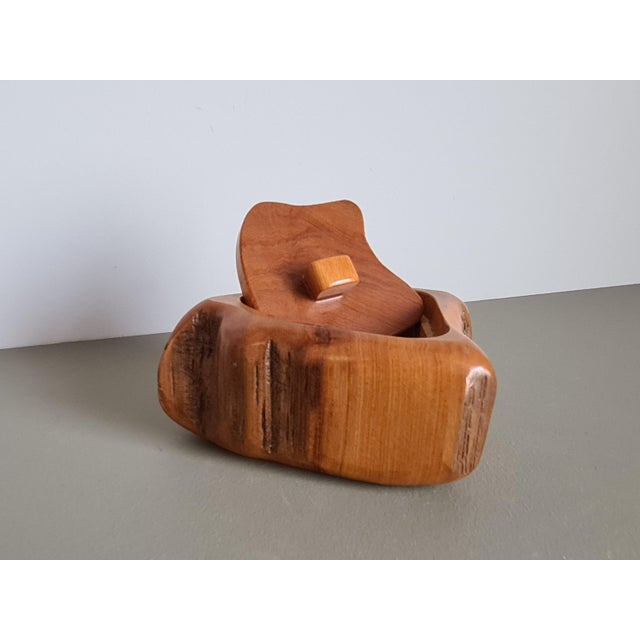 Vintage French Wooden Box in style of Alexandre Noll, 1950 For Sale - Image 4 of 17