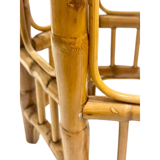 Vintage Hexagonal Bamboo Plant Stand Table For Sale - Image 4 of 12