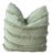 Green Fringe West Elm-Style Decor Pillow For Sale