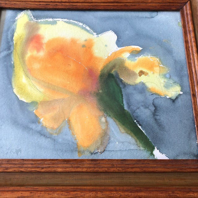 Original painting on paper unsigned 12 x 13.5 overall size with vintage frame is 15 x 17.5 Check out my shop, .ROBINS EGG...