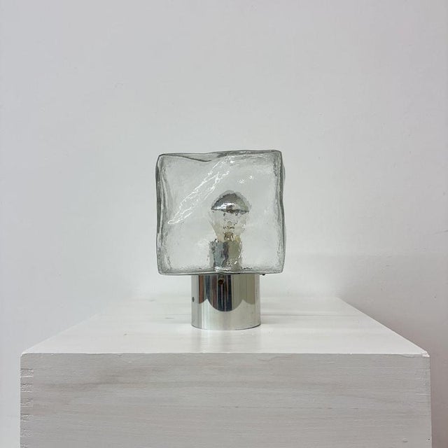 Iced Glass Ceiling Lamp by J.T. Kalmar, 1970s For Sale - Image 6 of 6