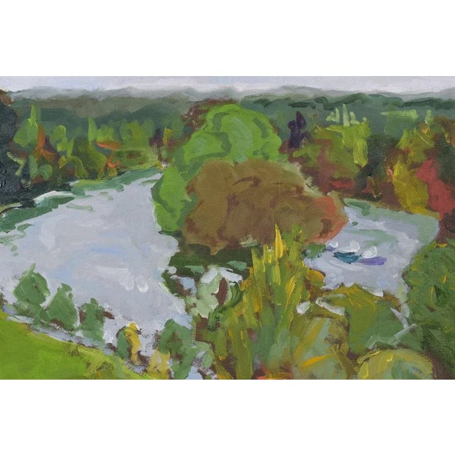 An ominous atmosphere is cast over this dazzling autumnal view over london's richmond terrace gardens by the looming grey...