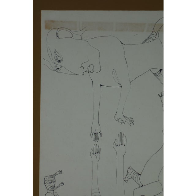 Mario Molinari, Figure, Drawing on Paper, 1969 For Sale - Image 6 of 9