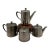 Moroccan Berrad Silver-Plated Teapot Set, 4 Pieces For Sale