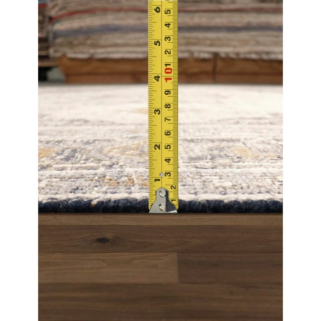 2020s Pasargad Home Serapi Hand-Knotted Blue Area Rug- 8' 2'' X 10' 2'' For Sale - Image 5 of 6