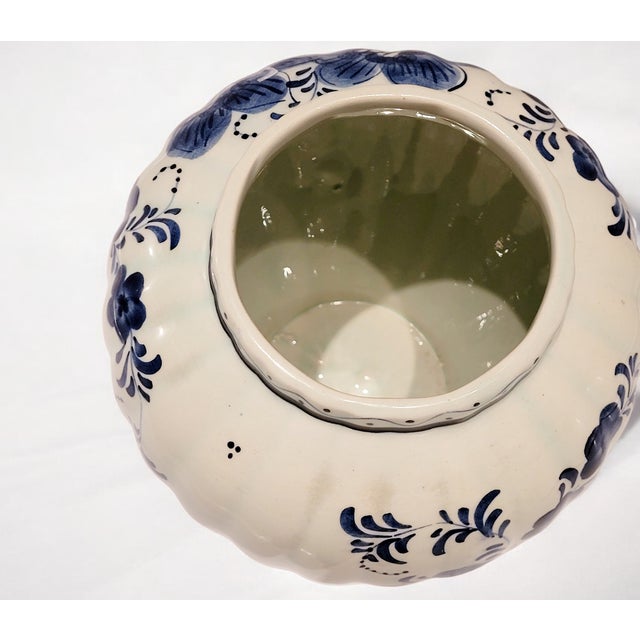 Antique Hand-Painted Delft Blue Vase, Holland, 19th Century For Sale - Image 13 of 15