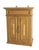 Wall cabinet hand carved of vegetal motif. Made circa 1900 in massive oak. One shelf inside the two doors cabinet. Good...