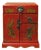 Chinese Oriental Red Dragon Phoenix Mirror Rectangular Jewelry Box For Sale