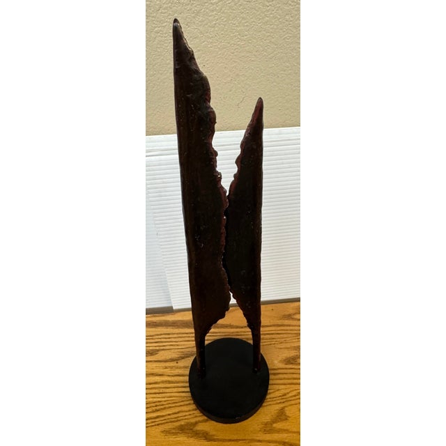 Abstract Abstract Cast Metal Blade Sculpture, Unmarked For Sale - Image 3 of 12