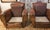 Wood Pair of 1930's French Art Deco, Cognac Leather Chairs With Nail Head Decoration For Sale - Image 7 of 18