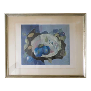 Lithograph " Still Life With Plums "Numbered 195/275 and Signed by Agostini