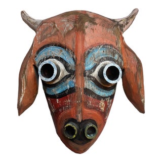 Animal Mask, (Goat). Drayton Island, Florida North America. For Sale