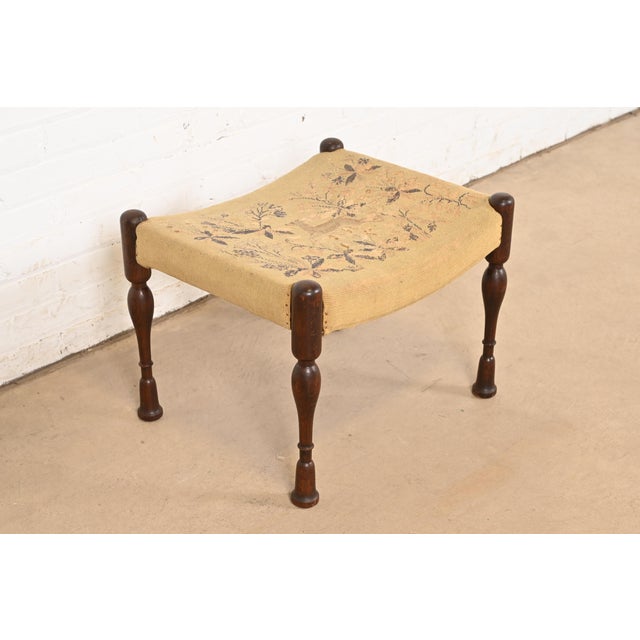 Stickley Early Gustav Stickley "India Seat" Stool or Ottoman, Circa 1900 For Sale - Image 4 of 11