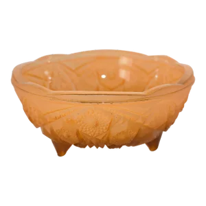1960s Imperial Carnival Glass Frosted Ombre Footed Bowl