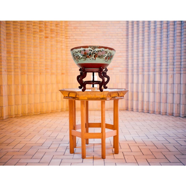 Exhibition Scale Japanese Kutani Porcelain Punch Bowl, Meiji Period, Circa 1880–1900 (Watano) For Sale - Image 16 of 17