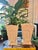 Late 20th Century Neoclassical Cream Ceramic Putti Pedestal Vases – A Pair For Sale In New Orleans - Image 6 of 12