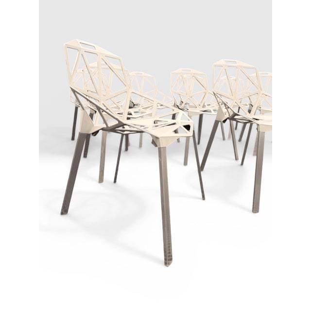 Vintage Off-White Chairs by Konstantin Grcic for Magis, Set of 10 For Sale - Image 3 of 13