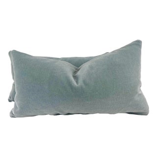 Powder Blue Mohair 12"x22" Pillows-A Pair For Sale