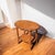 Vintage Oval Wood Side Table With Scalloped Edge and Lower Shelf For Sale - Image 10 of 12