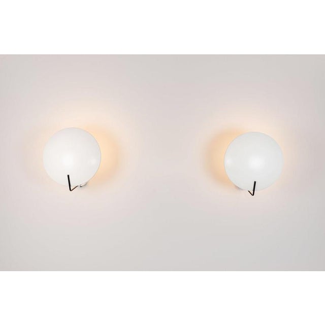 Metal Model 232 Wall Sconces by Bruno Gatta for Stilnovo, Italy, 1954, Set of 2 For Sale - Image 7 of 16