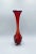 Rare tall Scandinavian 1960s red & clear glass 'Jack-in-the-Pulpit' vase. Designed by Bo Borgstom and made by Swedish...